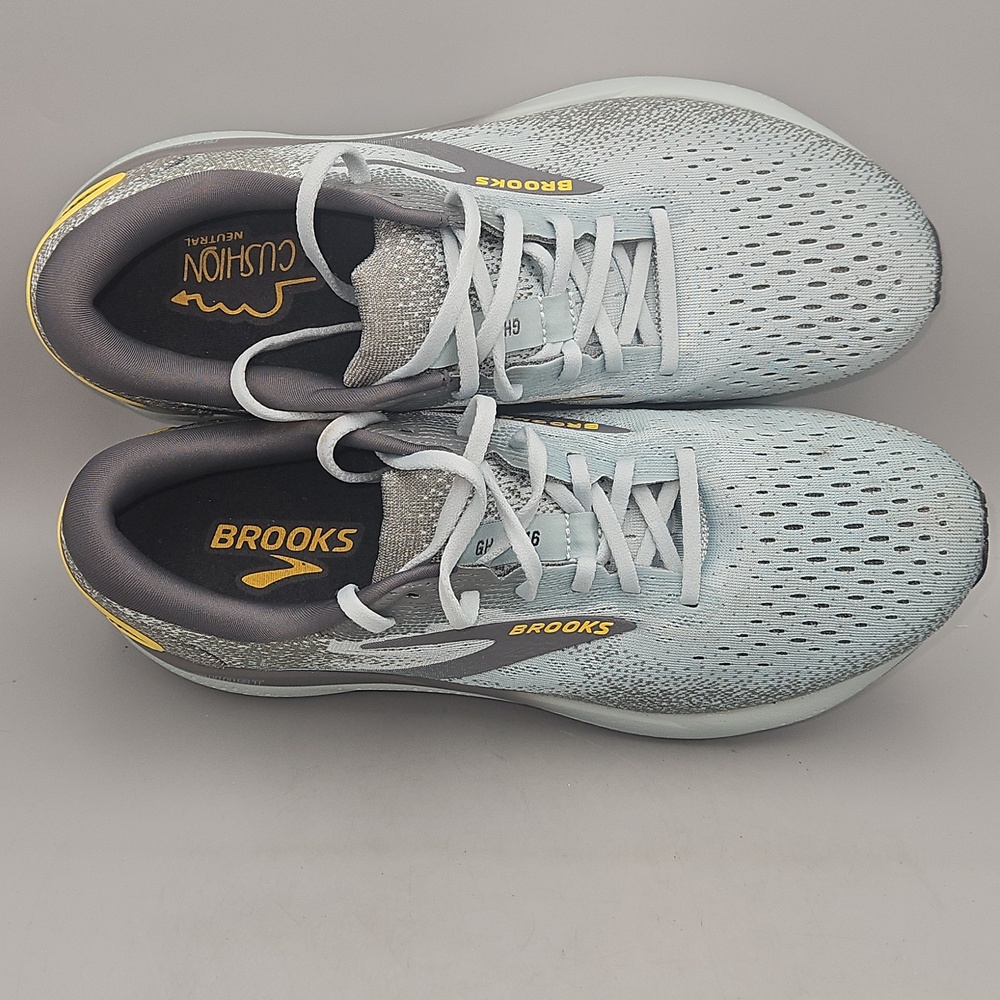 Brooks Ghost 16 "Cloud/Grey/Gold" Men's Running Shoe Sz 11 - Picture 8 of 13
